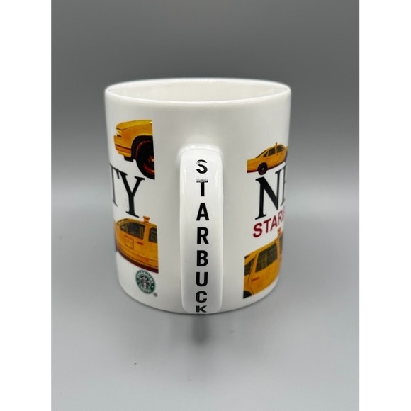 New York City Starbucks Coffee Large Mug 2001 Taxi Cabs Barista Series Cup B90 - Picture 7 of 10